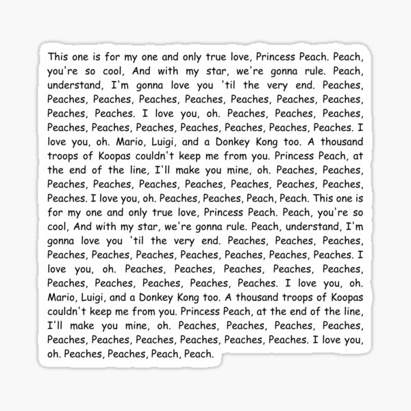 Peaches Lyrics by Jack Black