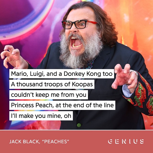 Jack Black drops video for 'Peaches' from 'Super Mario' movie