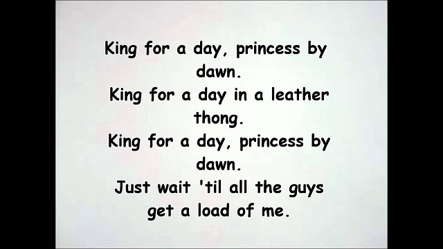 KING FOR A DAY LYRICS